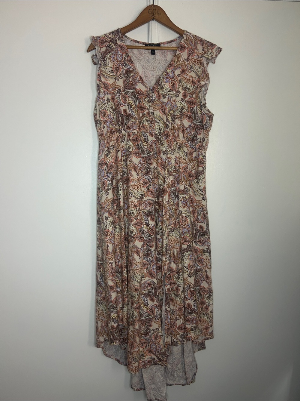 Boho Paisley High Low Maxi Dress - Picture 2 of 8